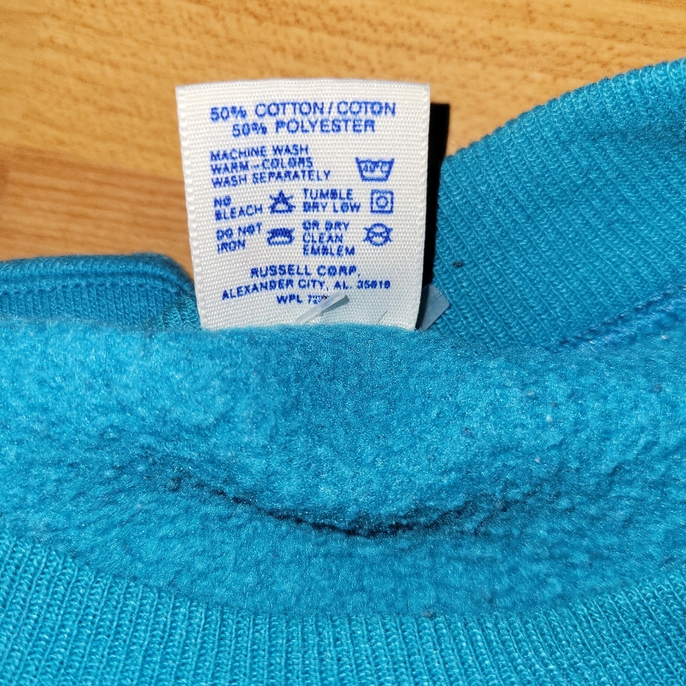 Vintage Sailing Crewneck Bar Harbor Maine, Teal XL Pullover Sweater Made In USA - Picture 4 of 7